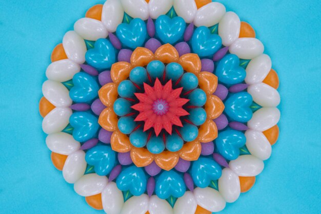 Mandala artwork Colorful pattern background 3D