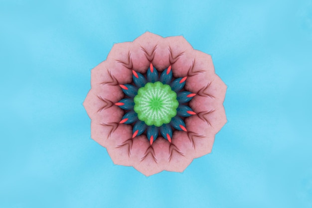 Mandala artwork Colorful pattern background 3D