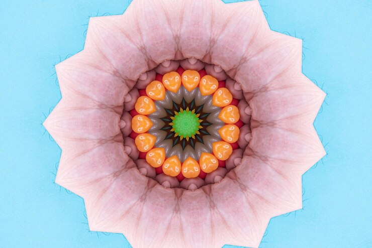 Free Photo mandala artwork colorful pattern background 3d
