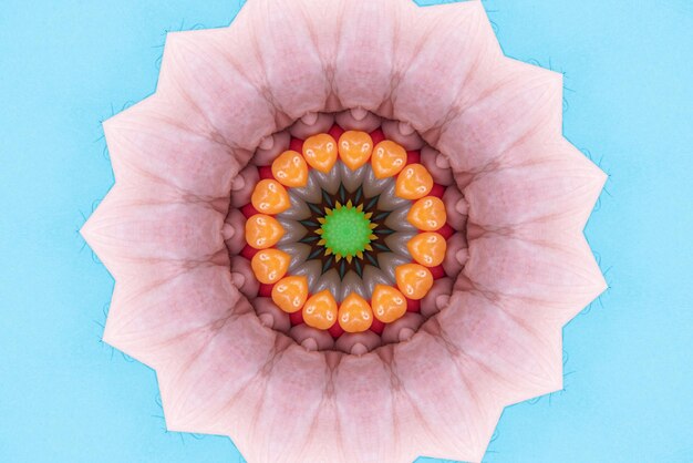 Mandala artwork Colorful pattern background 3D