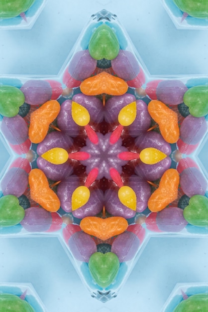 Бесплатное фото Мандала произведение искусства красочный узор фона