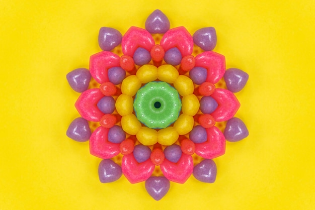 Free photo mandala artwork colorful pattern background