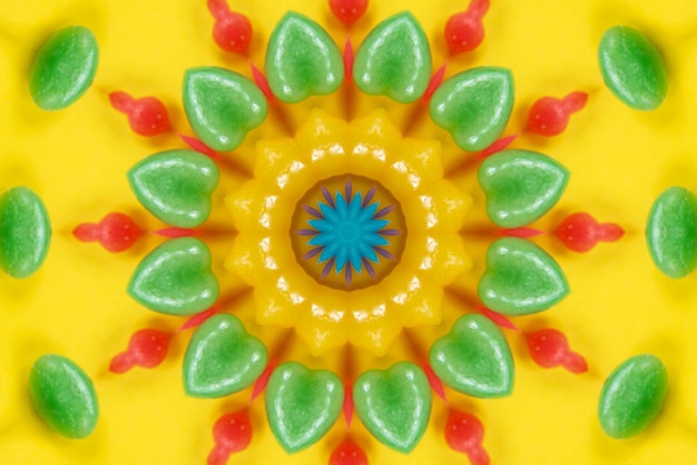 Foto gratuita illustrazione di mandala sfondo colorato