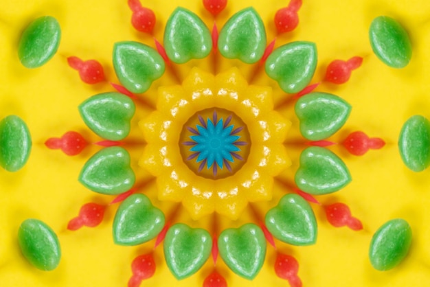 Free photo mandala artwork colorful pattern background