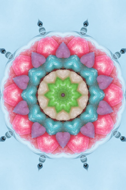 Free photo mandala artwork colorful pattern background