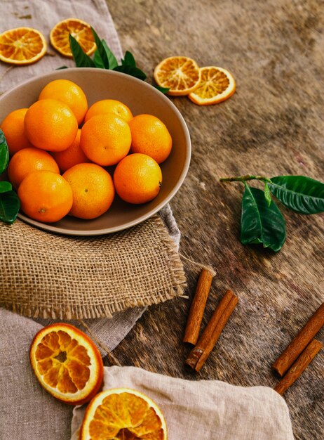 Mandarins on the table