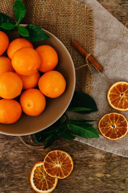 Mandarins on the table