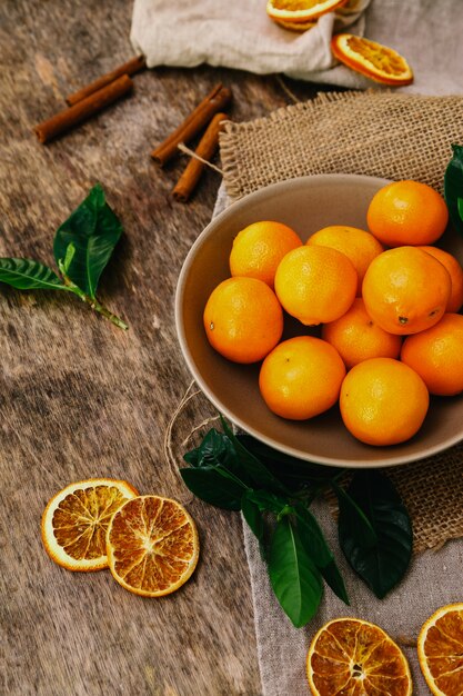 Mandarins on the table