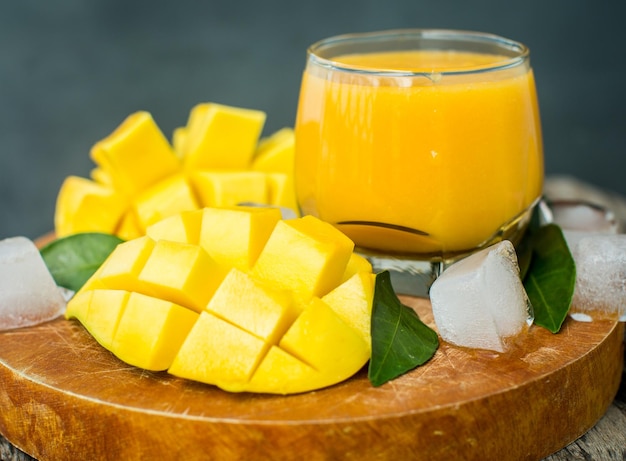 Mango shake Fresh tropical fruit smoothies