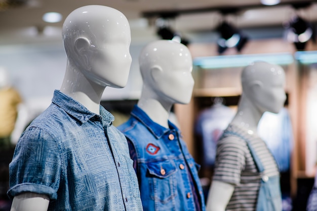 Mannequins in clothing