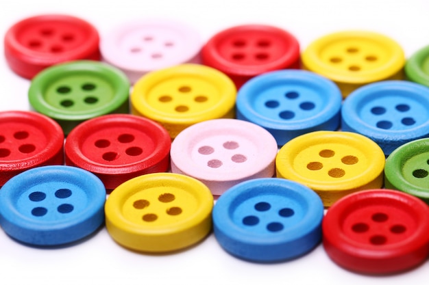 Many colorful buttons