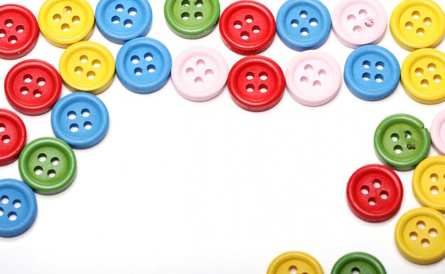 Many colorful buttons