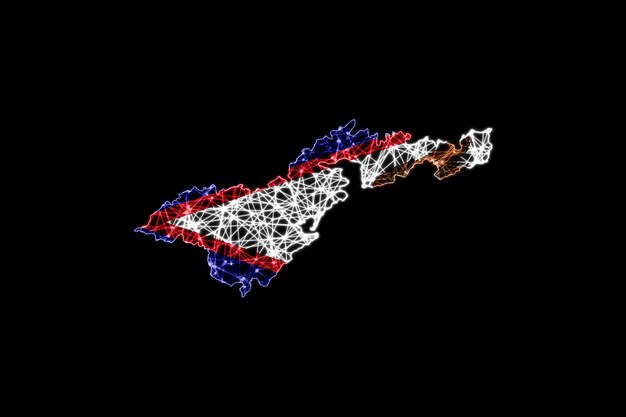 アメリカ領サモアの地図、ポリゴンメッシュラインマップ、旗マップ