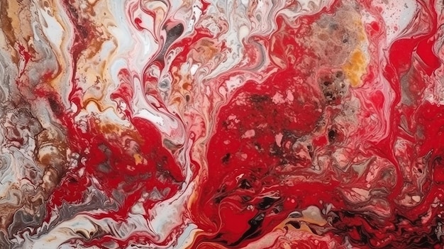 Marble background Digital art marbling texture ruby colors Ai Generated Image