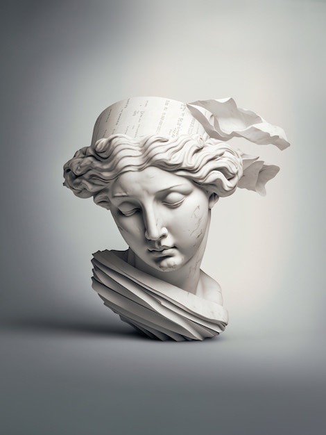 Мраморный бюст греческой богини