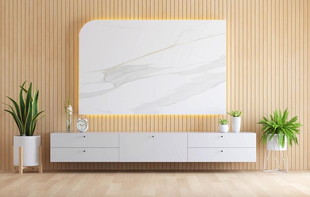 Marble on wall in living room for mock up