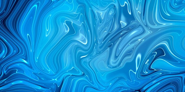 Marbled blue abstract background Liquid marble pattern