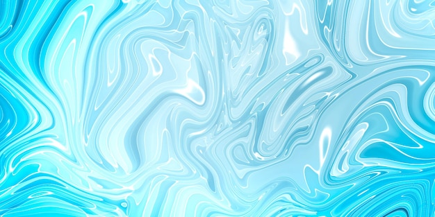 Marbled blue abstract background Liquid marble pattern