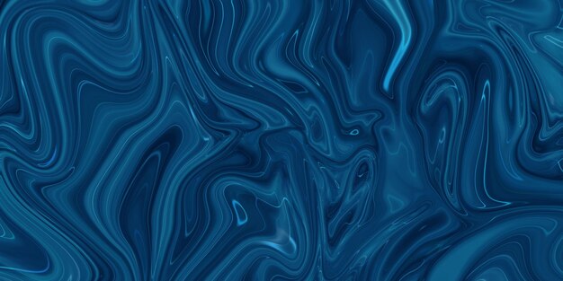 Marbled blue abstract background Liquid marble pattern