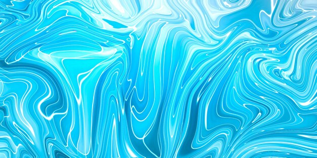 Marbled blue abstract background Liquid marble pattern