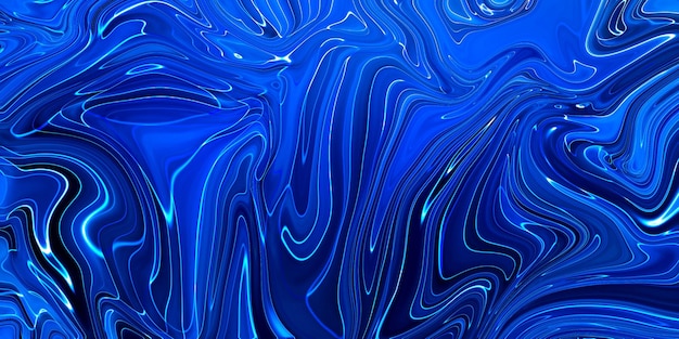 Free photo marbled blue abstract background liquid marble pattern