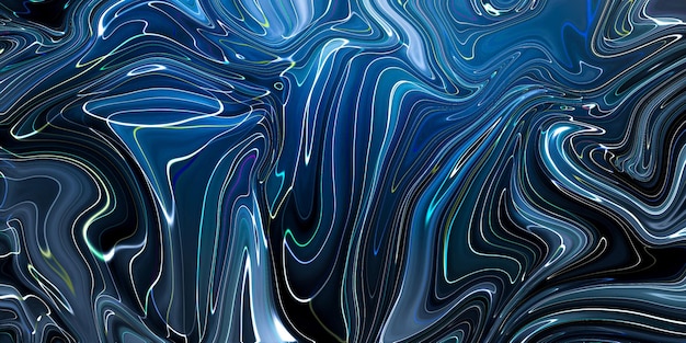 Marbled blue abstract background Liquid marble pattern