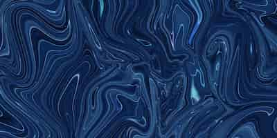 Free photo marbled blue abstract background liquid marble pattern