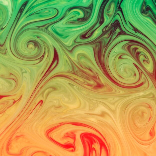 Marbling red; yellow and green texture design backdrop