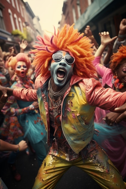 Foto gratuita celebrazione del mardi gras a new orleans