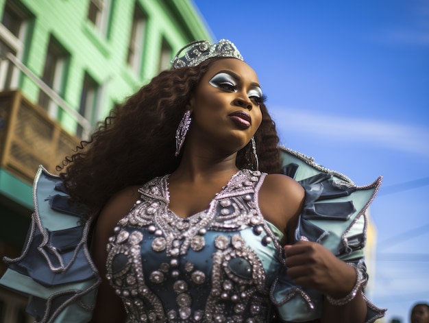 Foto gratuita celebrazione del mardi gras a new orleans