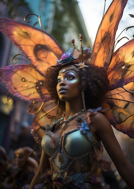 Foto gratuita celebrazione del mardi gras a new orleans