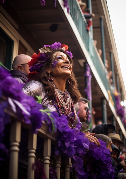 Free photo mardi gras celebration in new orleans