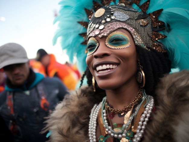 Foto gratuita celebrazione del mardi gras a new orleans