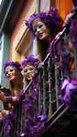 Foto gratuita celebrazione del mardi gras a new orleans