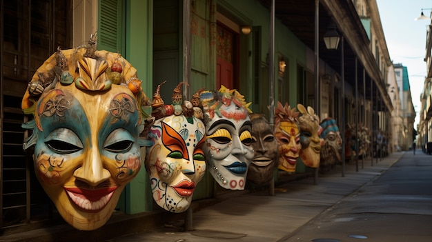 Free photo mardi gras celebration in new orleans