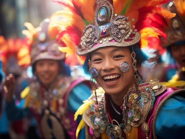 Foto gratuita celebrazione del mardi gras a new orleans