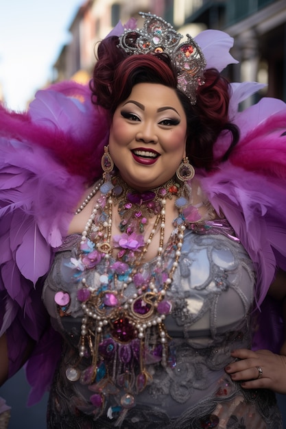 Foto gratuita celebrazione del mardi gras a new orleans