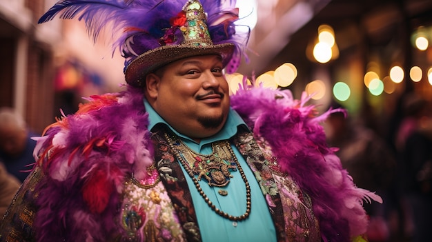 Foto gratuita celebrazione del mardi gras a new orleans