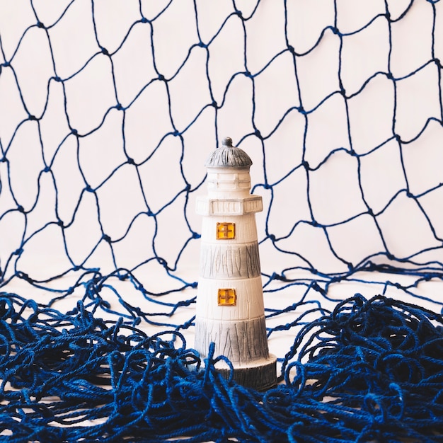 無料写真 灯台と漁網を用いた海洋組成物