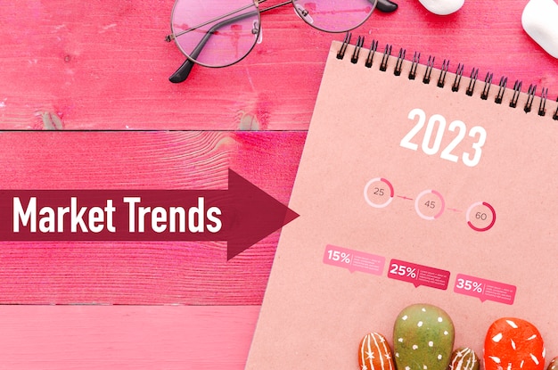 Free photo market trends concept top view