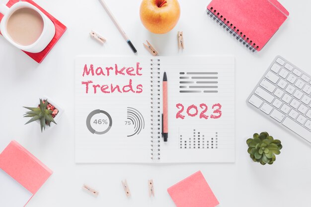 Market trends concept top view