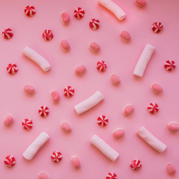 Бесплатное фото Зефир, конфеты и сладости