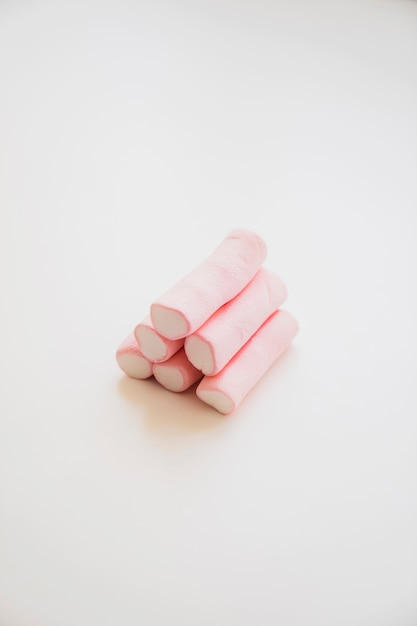 Free photo marshmallows stacked