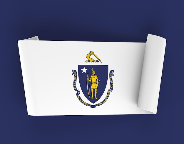 Free photo massachusetts ribbon banner