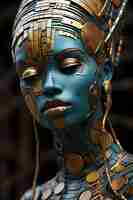 Free photo masterpiece painting african woman