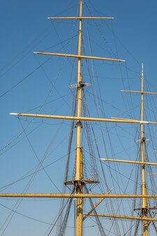 돛대 해적선 오래 된 돛 배 항해 보트 요트