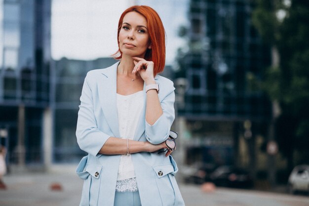 Mature business woman talking on the phone