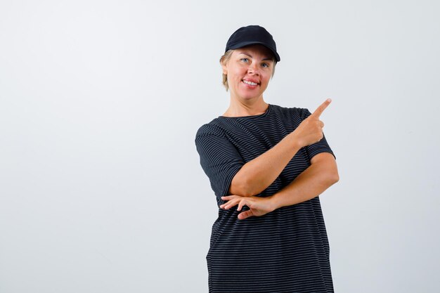 Mature woman posing in the studio