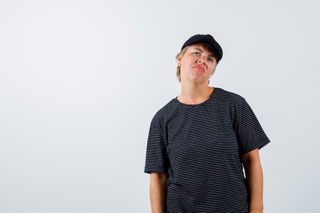 Mature woman posing in the studio