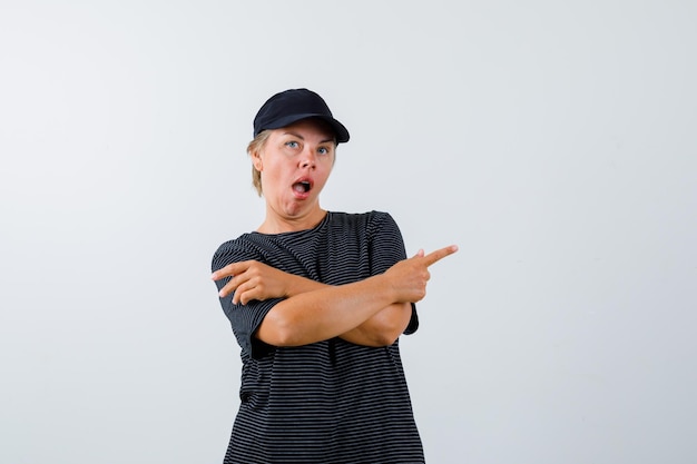 Mature woman posing in the studio